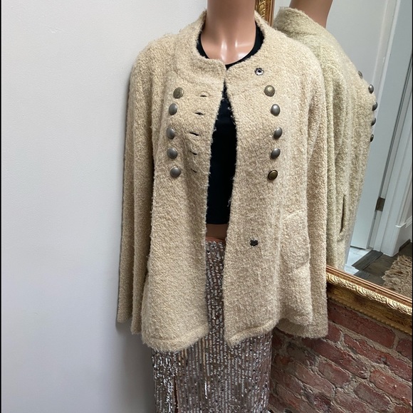 FREE PEOPLE| double breasted wool coat | L - Picture 4 of 12